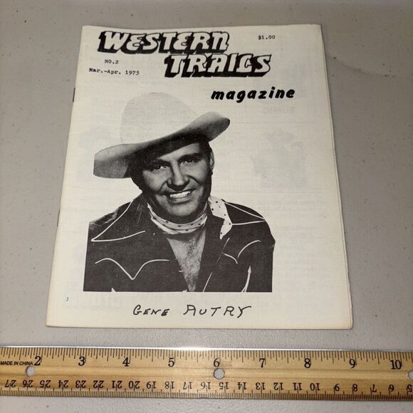 Issue 2 Western Trails Magazine: Gene Autry Vintage 1975 Cowboy Films Tom Tyler - Picture 1 of 5